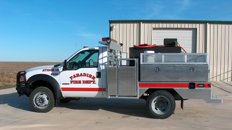 This brush truck was purchased with the help of the Texas forest service.